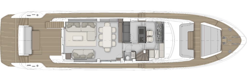 Ferretti Yachts 800 New Yatch For Sale In India Layout Main Deck (Optional) 2