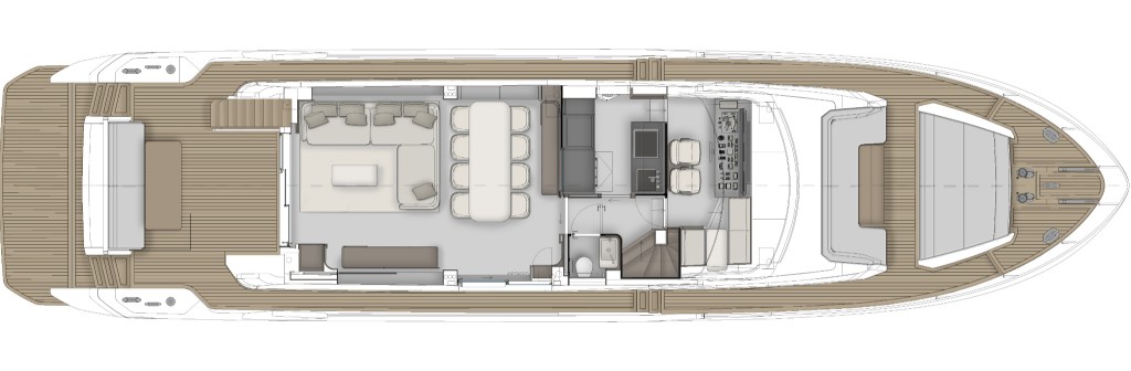Ferretti Yachts 800 New Yatch For Sale In India Layout Main Deck (Optional)