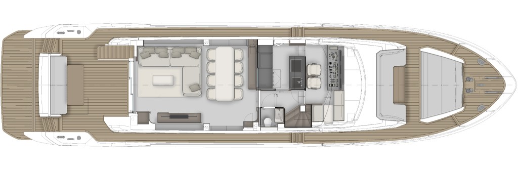 Ferretti Yachts 800 New Yatch For Sale In India Layout Main Deck