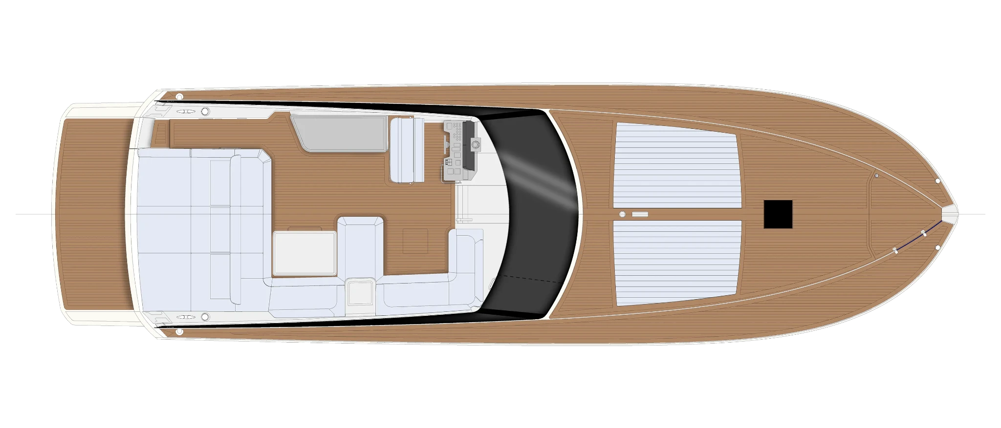 Itama 54 Yacht For Sail In India Layout White Main Deck