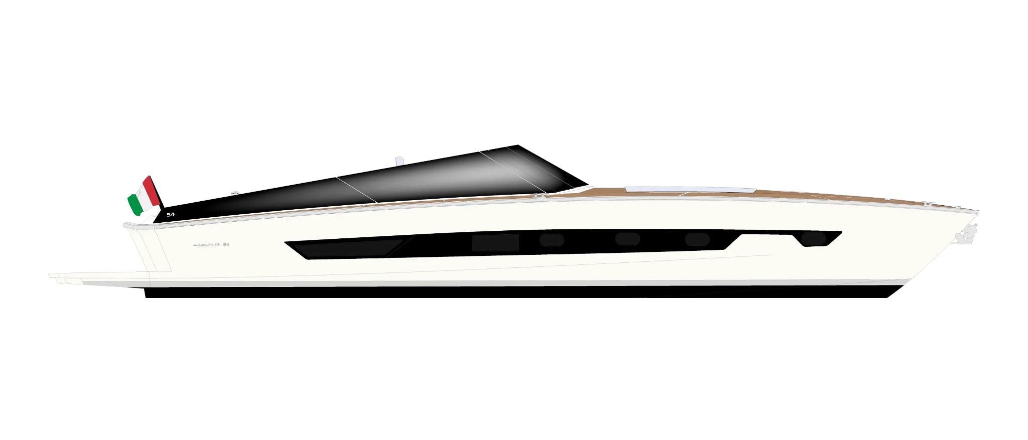 Itama 54 Yacht For Sail In India Layout White Profile