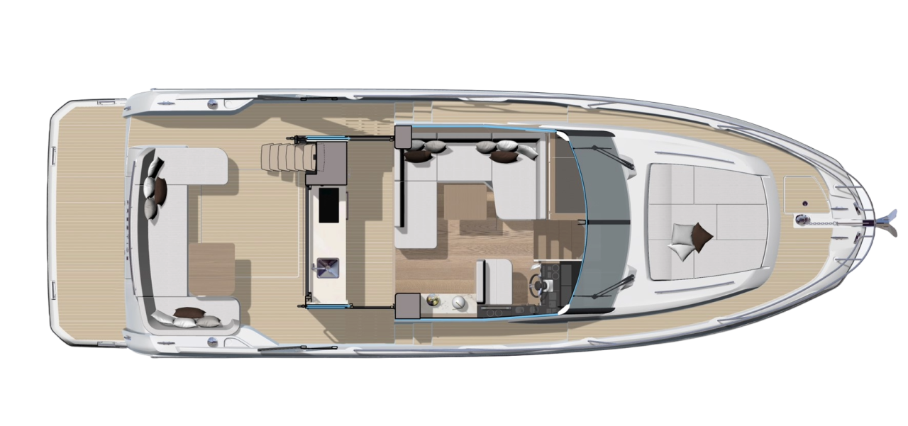 Prestige F4.3 Yacht For Sale In India Layout Main Deck