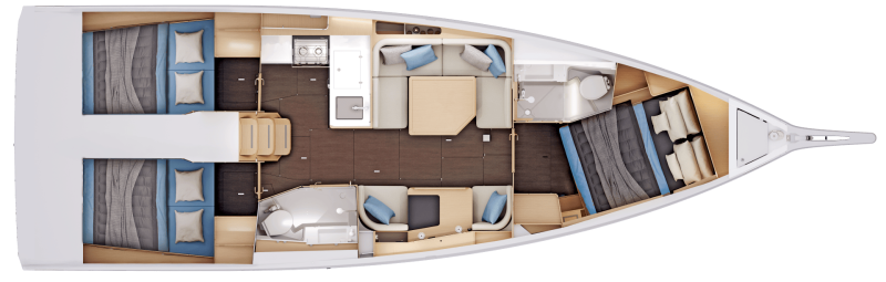 Jeanneau Sun Odyssey 415 For Sale In India Layout (2)