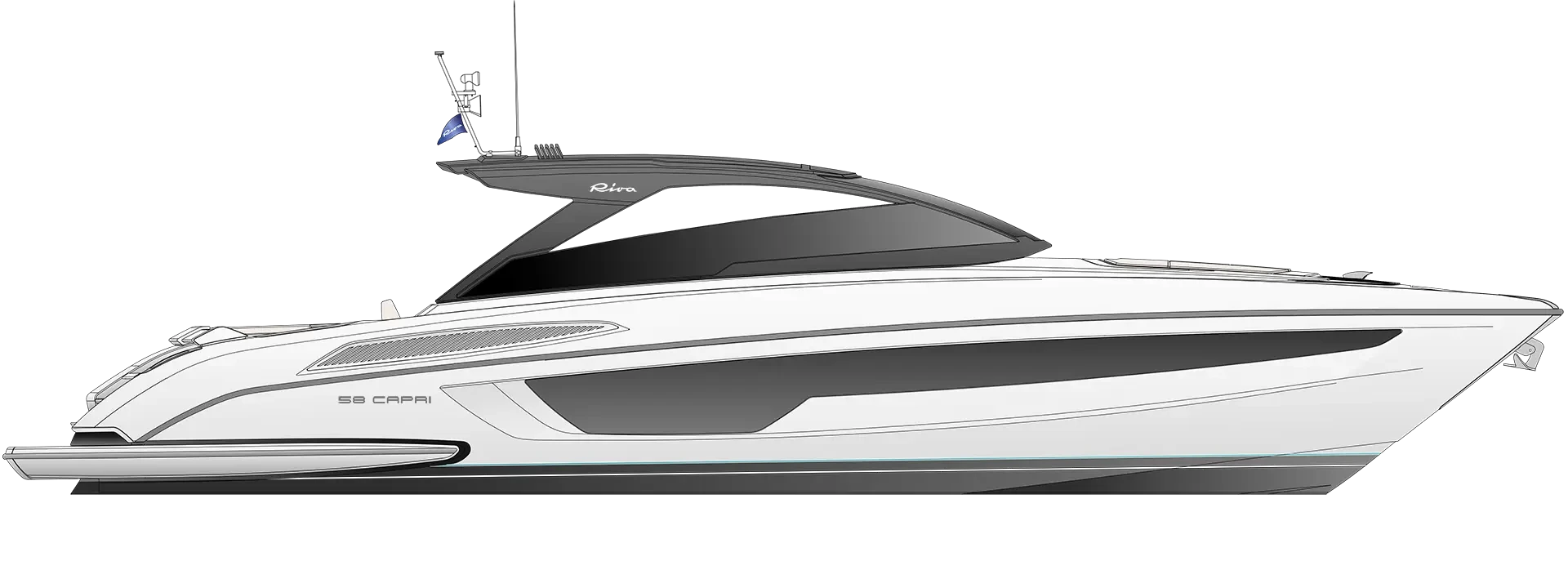 Riva 58' Capri New Yacht For Sale In India Layout Profile