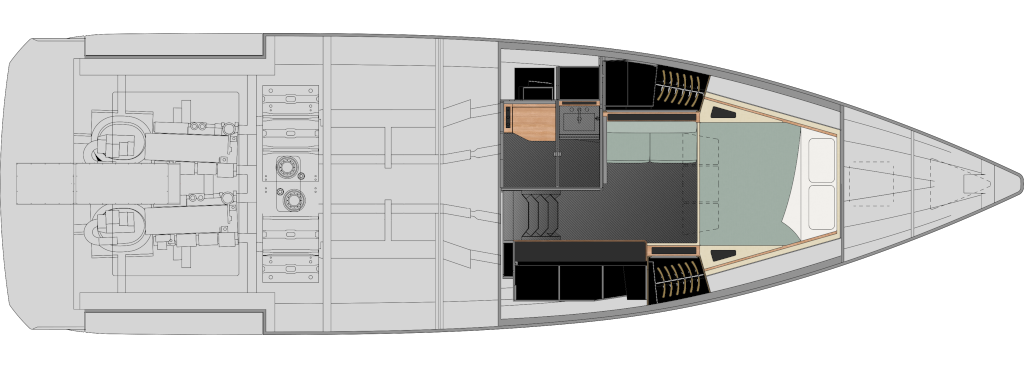 wallypower50 Yacht For Sale In India Layout Standard Lower Deck