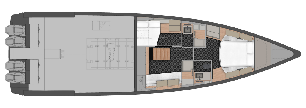 wallypower58X Yacht For Sale In India Layout Optional Lower Deck