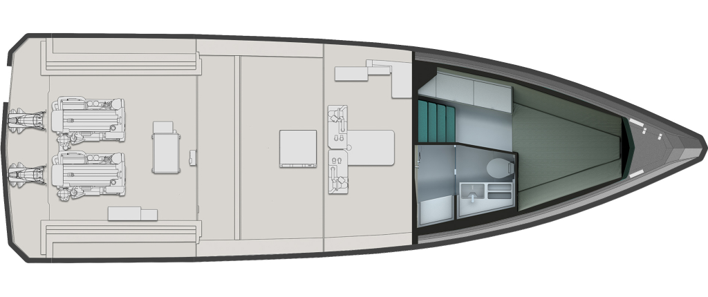 wallytender43 Yacht For Sale In India Layout 4