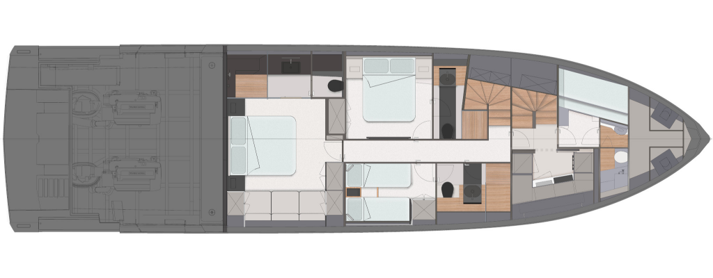wallywhy100 Yacht For Sale In India Layout Standard Lower Deck