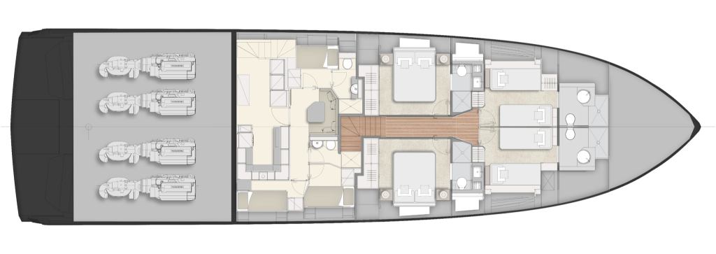 wallywhy200 Yacht For Sale In India Layout Optional Lower Deck 4 Cabins Option
