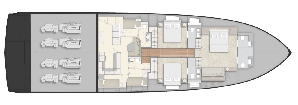wallywhy200 Yacht For Sale In India Layout Standard Lower Deck