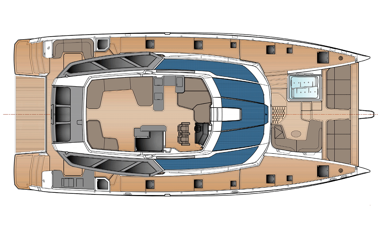 Fountaine Pajot Motor Yacht FPY70 For Sale In India Layout 1