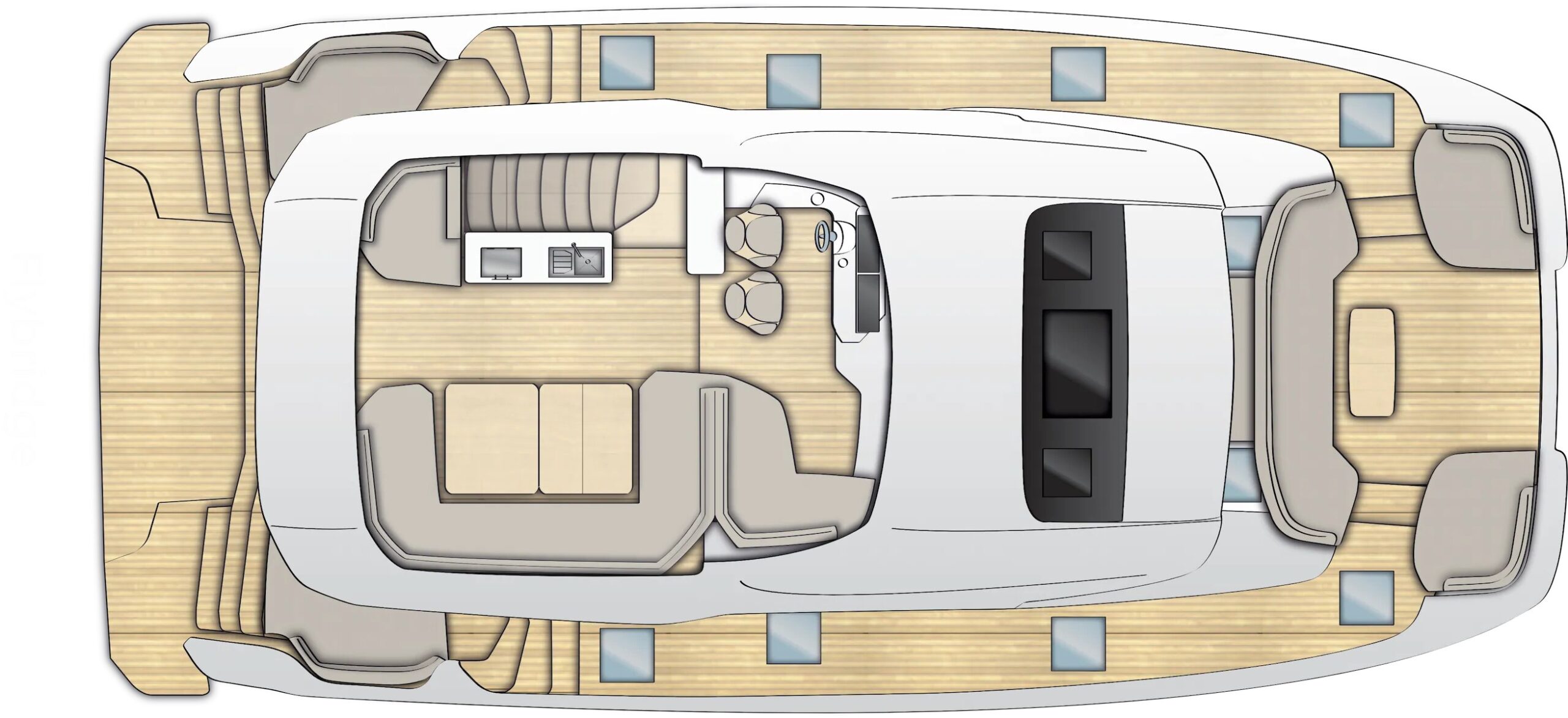 Motor Yacht Veya 53 For Sale In India Layout Flybridge