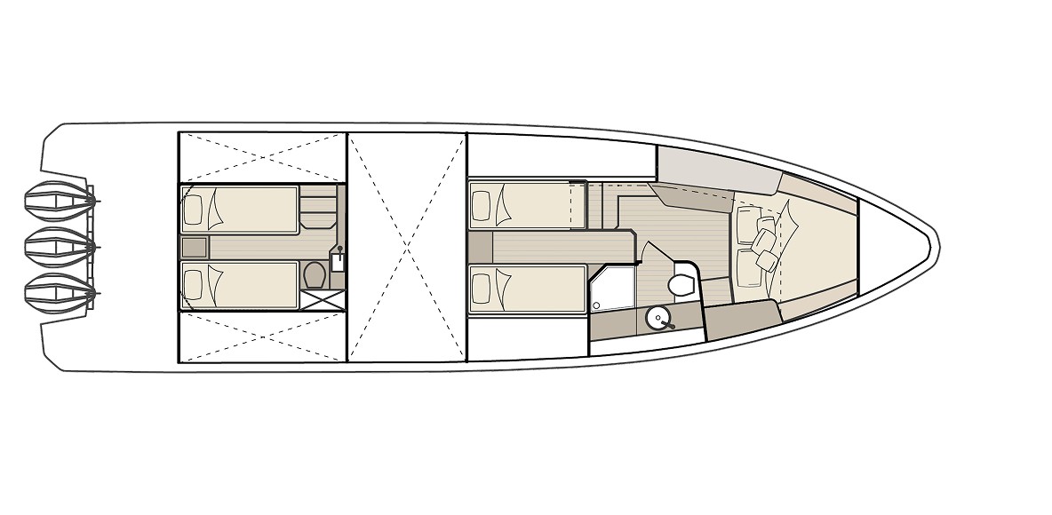 460 GTC Boat For Salee In India Layout Main Deck
