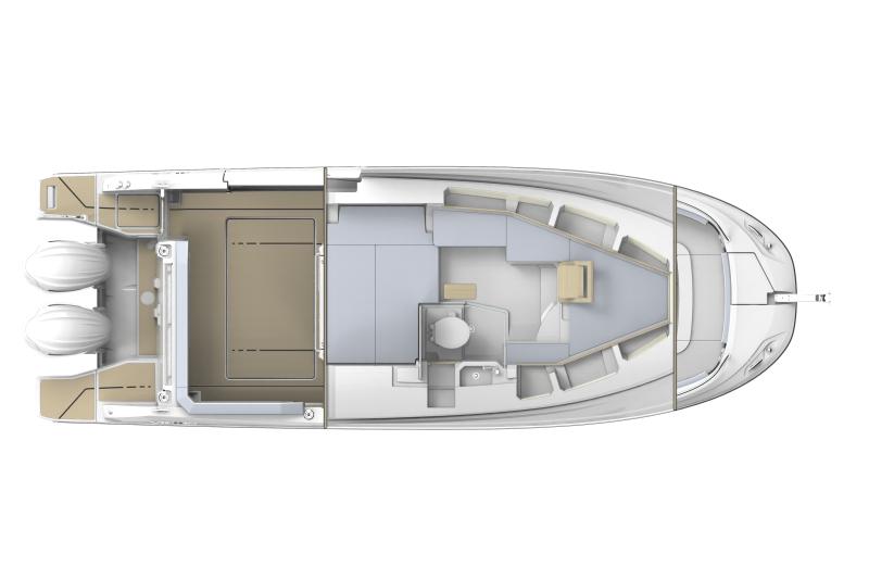 Jeanneau Leader 9.0 CC Series 2 Yacht For Sale In India Layout (2)