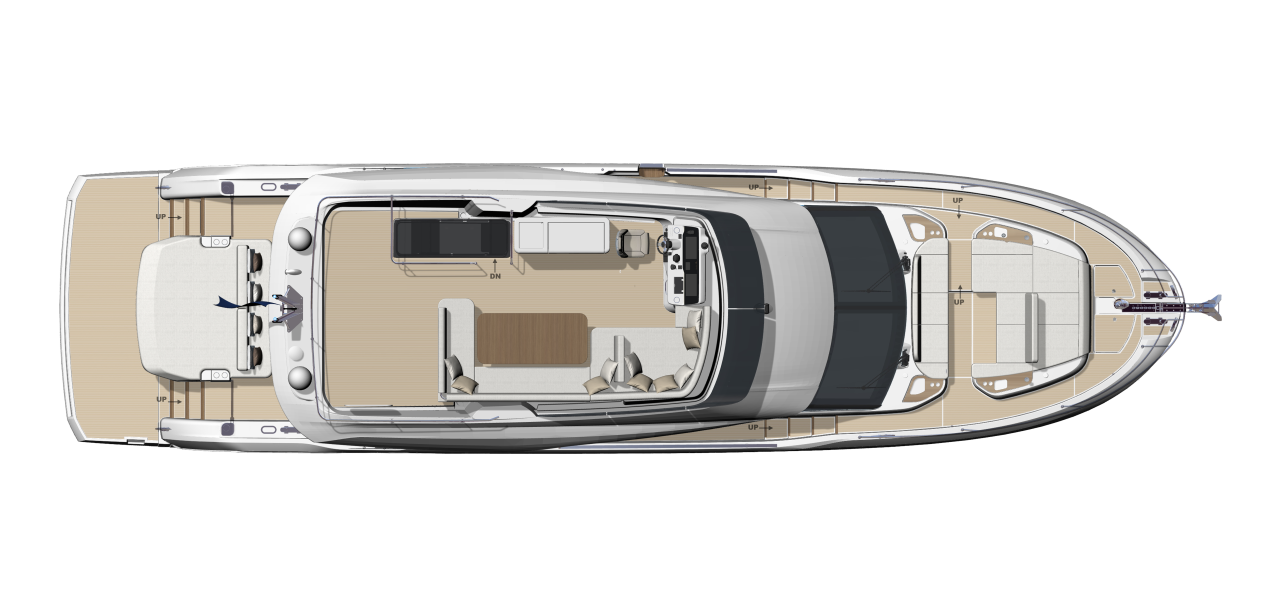 Prestige F6.7 Yacht For Sale In India Layout Standard Flybridge