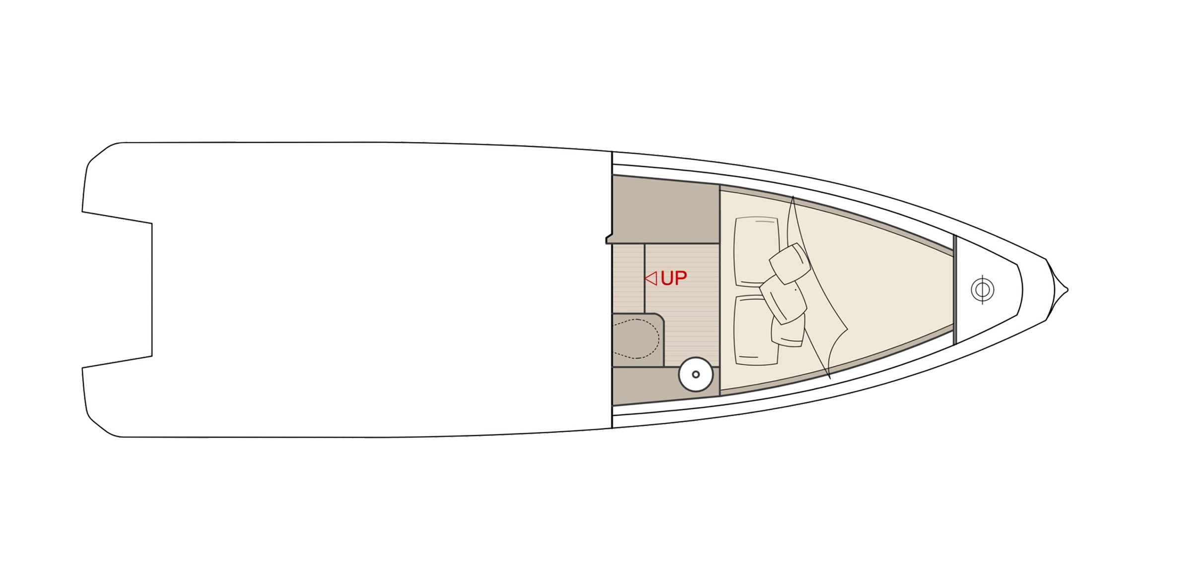 Saxdor 270 GTO Boat For Sale In India Layout Front Cabin