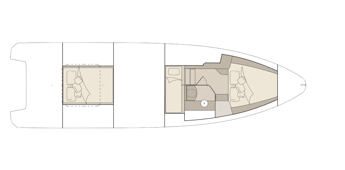 Saxdor 400 GTS Boat For Sale In India Layout Lower Deck