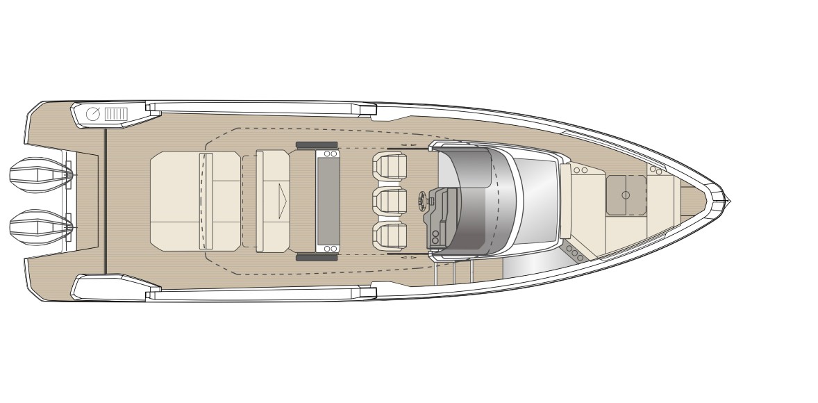 Saxdor 400 GTS Boat For Sale In India Layout Main Deck