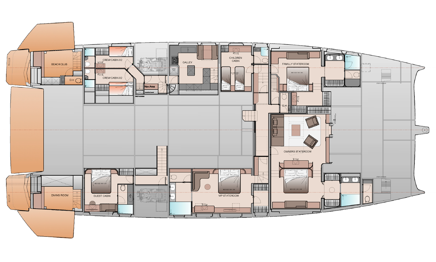 Fountaine Pajot Yacht FPY120S For Sale In India Layout 2