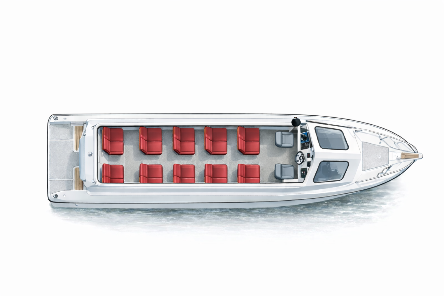 Mercury 11.5 m Cabin Ferry Boat For Sale In India Layout