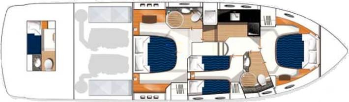 Princess 54 Yacht For Sale In India Layout 2 (2)