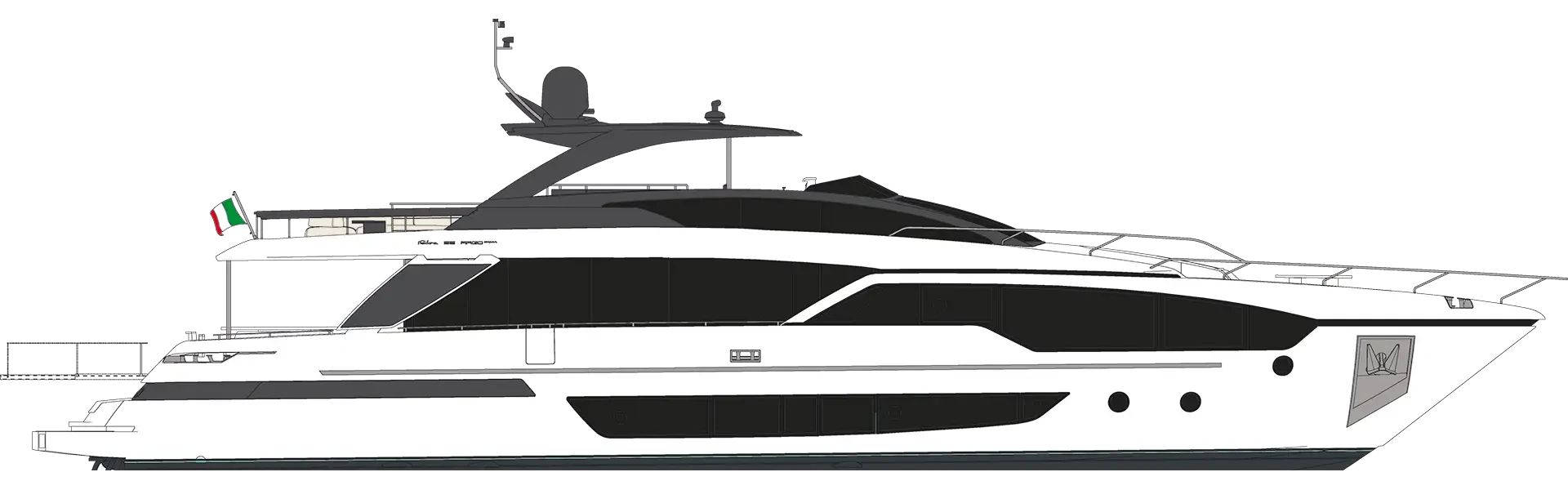 Riva 90′ Argo Super New Yacht For Sale In India Layout Profile