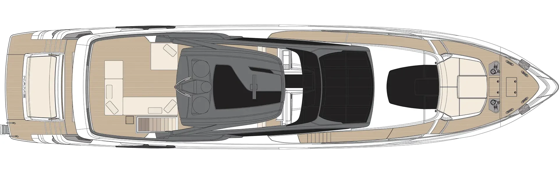 Riva 90′ Argo Super New Yacht For Sale In India Layout Top Deck